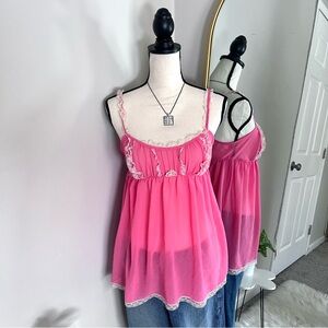 Victoria’s Secret Pink Lace Trim Intimate Cami Top